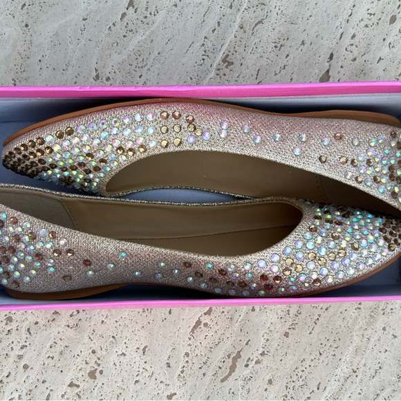 ✨NEW✨Champagne Gold Embellished Ballet Flats - Picture 6 of 11